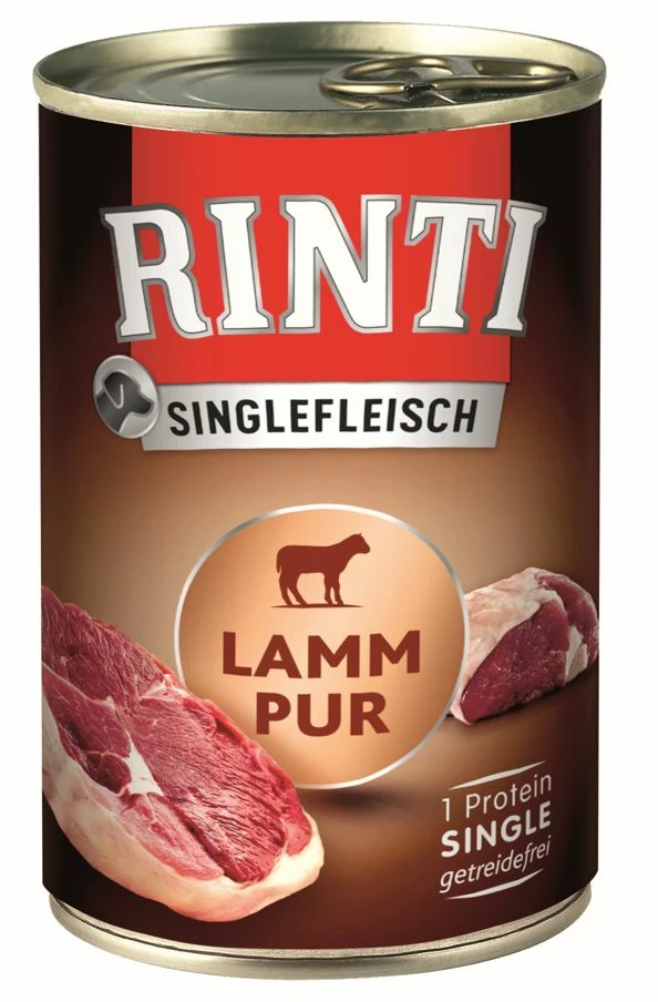 RINTI Singlefleisch 12x400g Dose Mit Lamm Pur 3 RINTI Singlefleisch 12x400g Dose Mit Lamm Pur