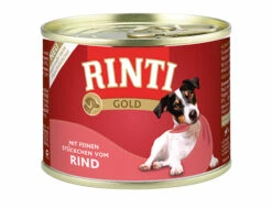 RINTI Gold 12x185g Dose Mit Rindstückchen
