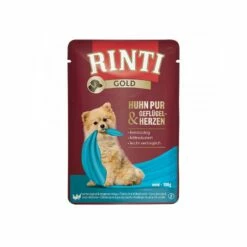 RINTI Gold 10x100g Pouch Mit Huhn Und Geflügelherzen