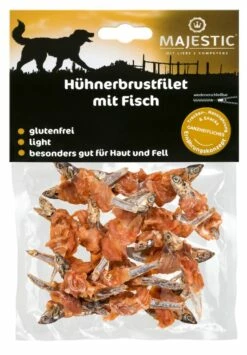 MAJESTIC Hundesnack 70g Mit Hühnerbrustfilet Und Fisch