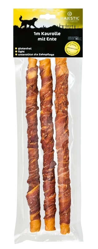 MAJESTIC Hundesnack Kaurolle 315g Mit Ente 3 MAJESTIC Hundesnack Kaurolle 315g Mit Ente