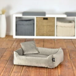 SILVIO DESIGN Kuschelsofa Samt 90x65x22cm Taupe -Haustierzubehör Verkäufe 2024 samttaube2