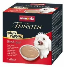 Animonda Vom Feinsten Snackpudding Hund Adult Rind Pur 3 X 85 G