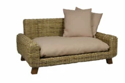 SILVIO DESIGN Tiersofa Rattan "Sam" 1x72x50cm