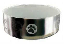 TRIXIE Keramiknapf Mit Motiv 800ml In Silber/weiß