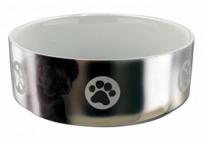 TRIXIE Keramiknapf Mit Motiv 800ml In Silber/weiß 3 TRIXIE Keramiknapf Mit Motiv 800ml In Silber/weiß